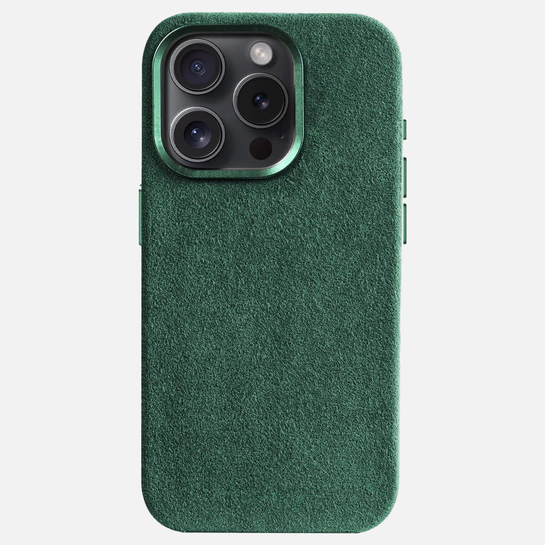 Alcantara Case - iPhone 15 - Forest Green Edition